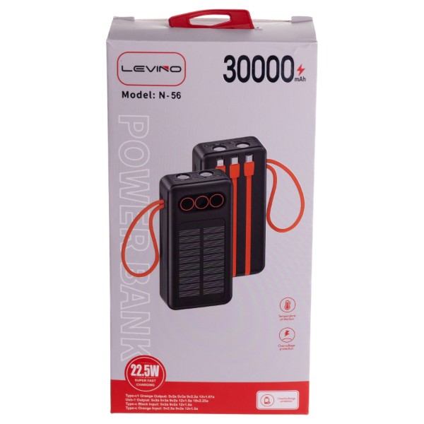 Фото - Батарея мобильная LEVINO 30000 mAh USB-C/USB-A (HP-N56)